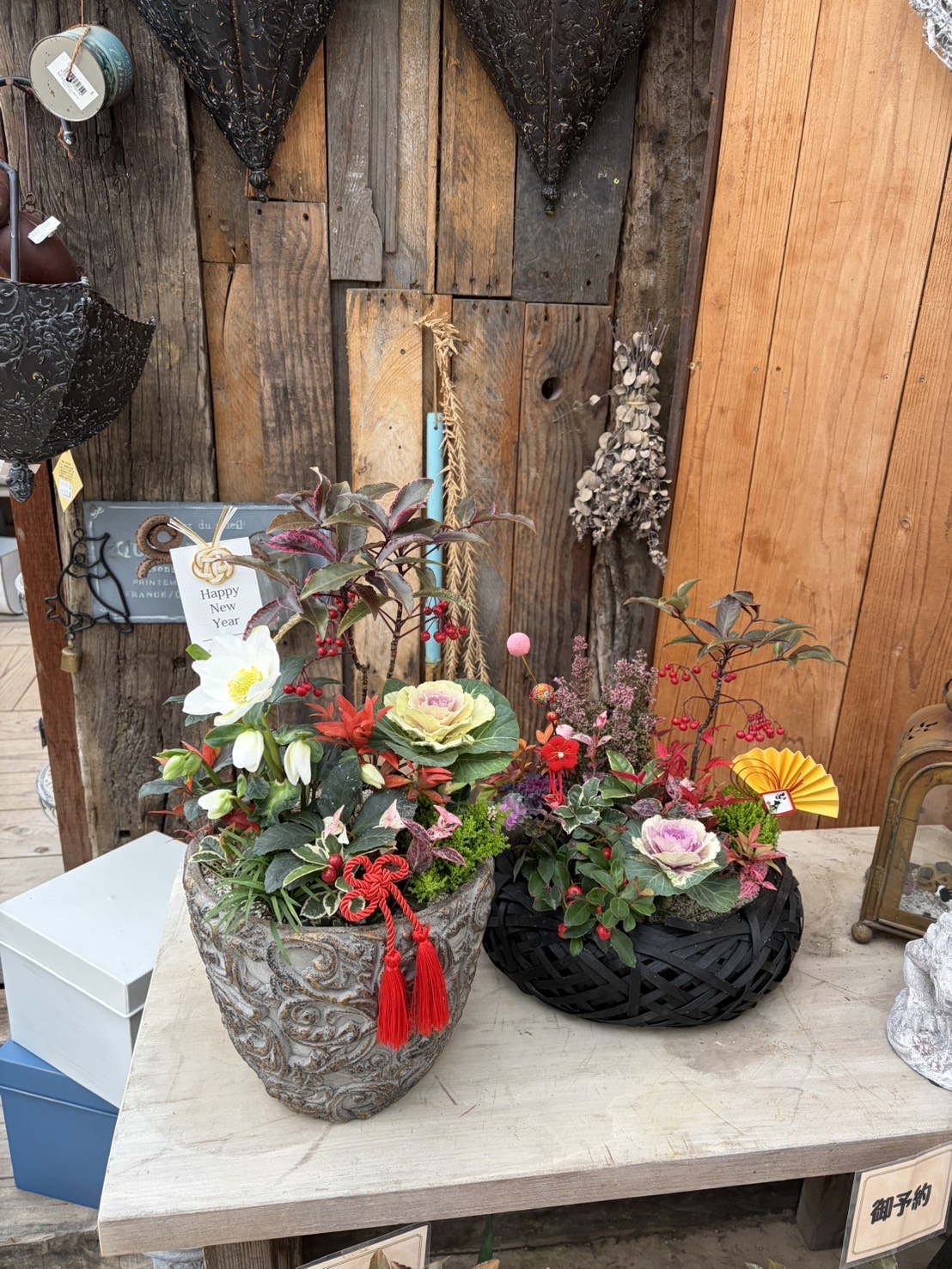 12月 お正月用寄せ植え教室